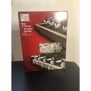 Home Accents Holiday 75-Pack All‎ Purpose Light Clips Open Box